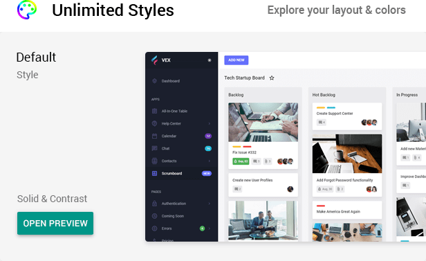 Vex - Angular 8+ Material Design Admin Template - 4